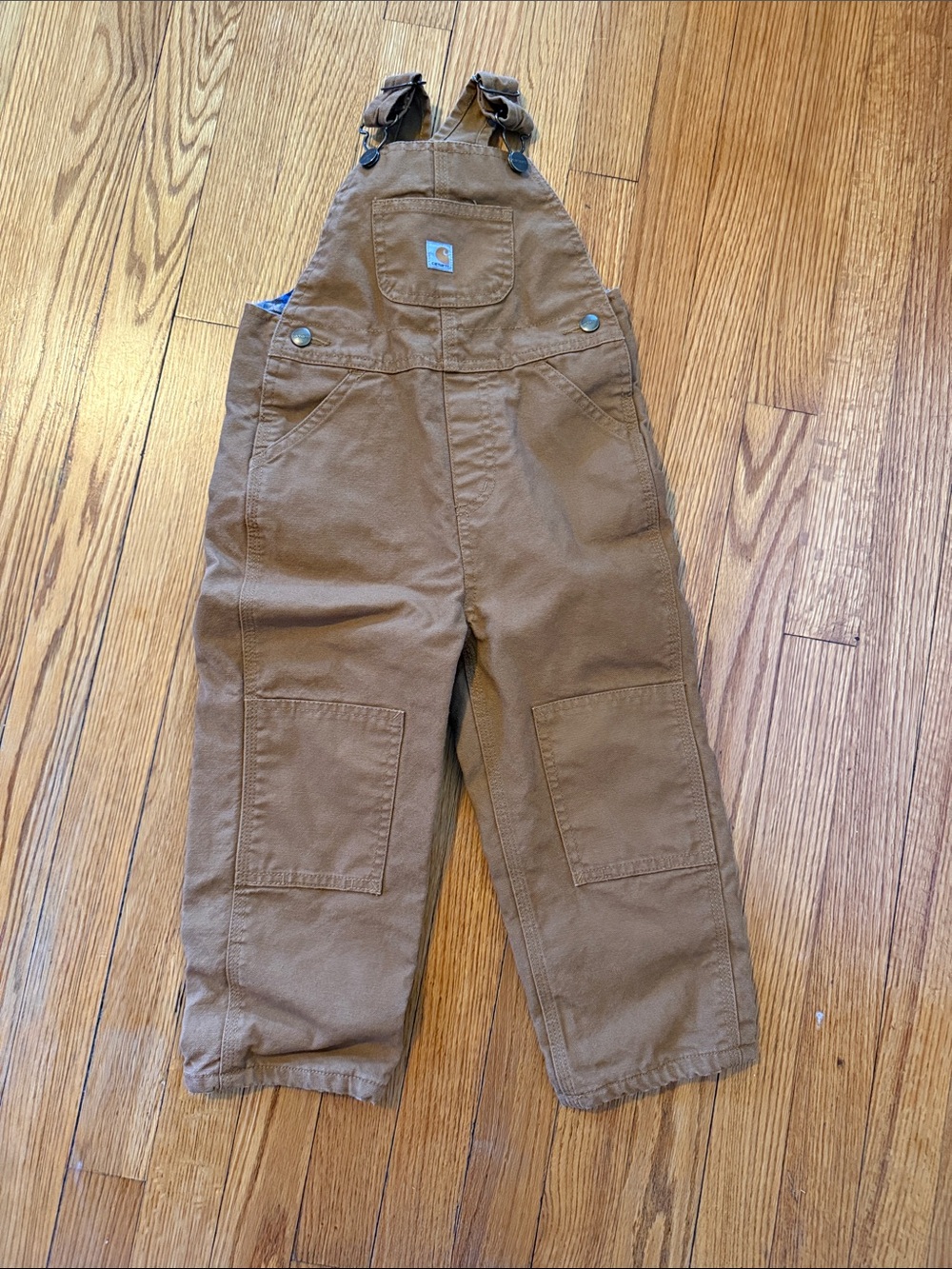 Carhartt Tan Kids Overalls with Front Pockets